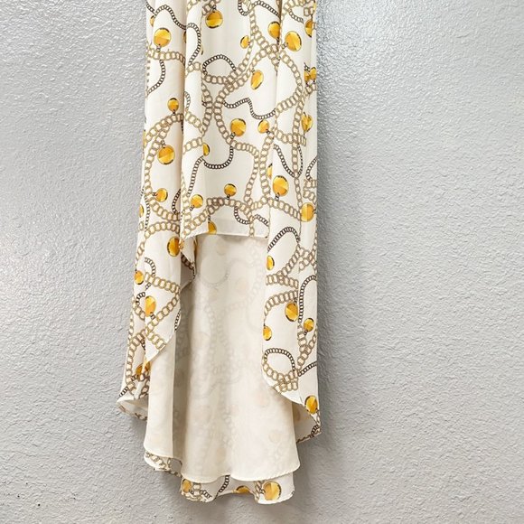 BCBG - Gold Combo, Tank Top Cut Out, Hi Lo Maxi Dress, Size Small - Picture 6 of 13